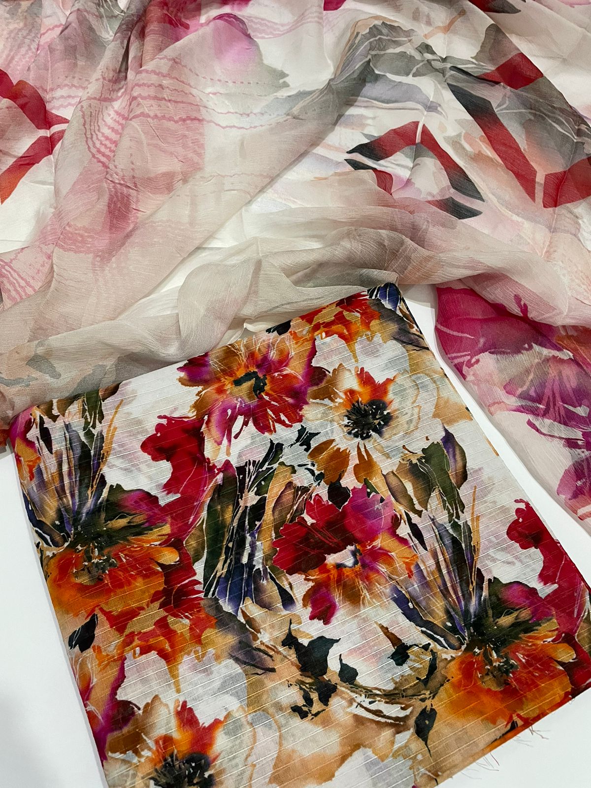 3 pc, lawn all suit all over print