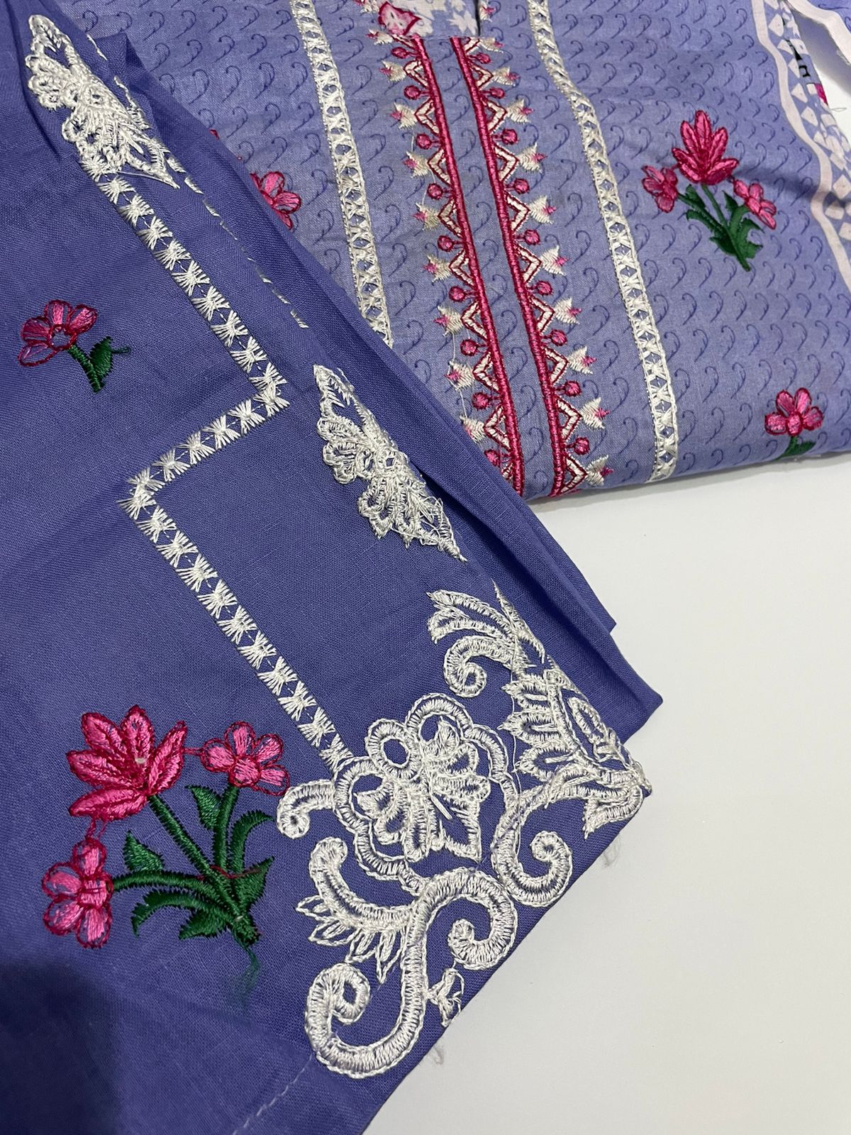 3pc lawn stitched suit