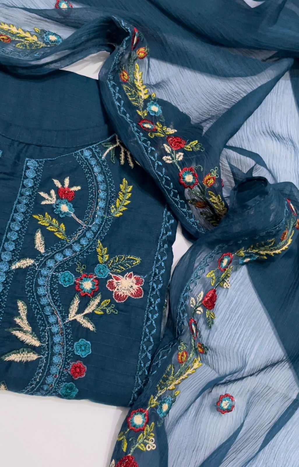 3pc lawn stitched suit