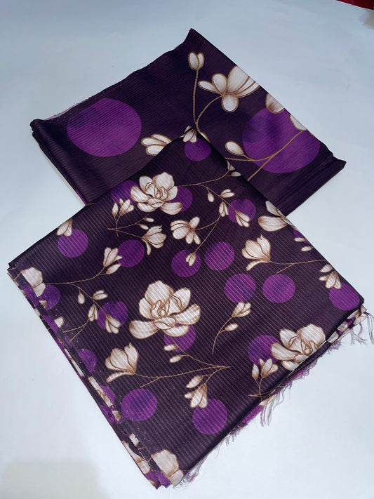 3 Pc Viscose Printed Unstitched Suit